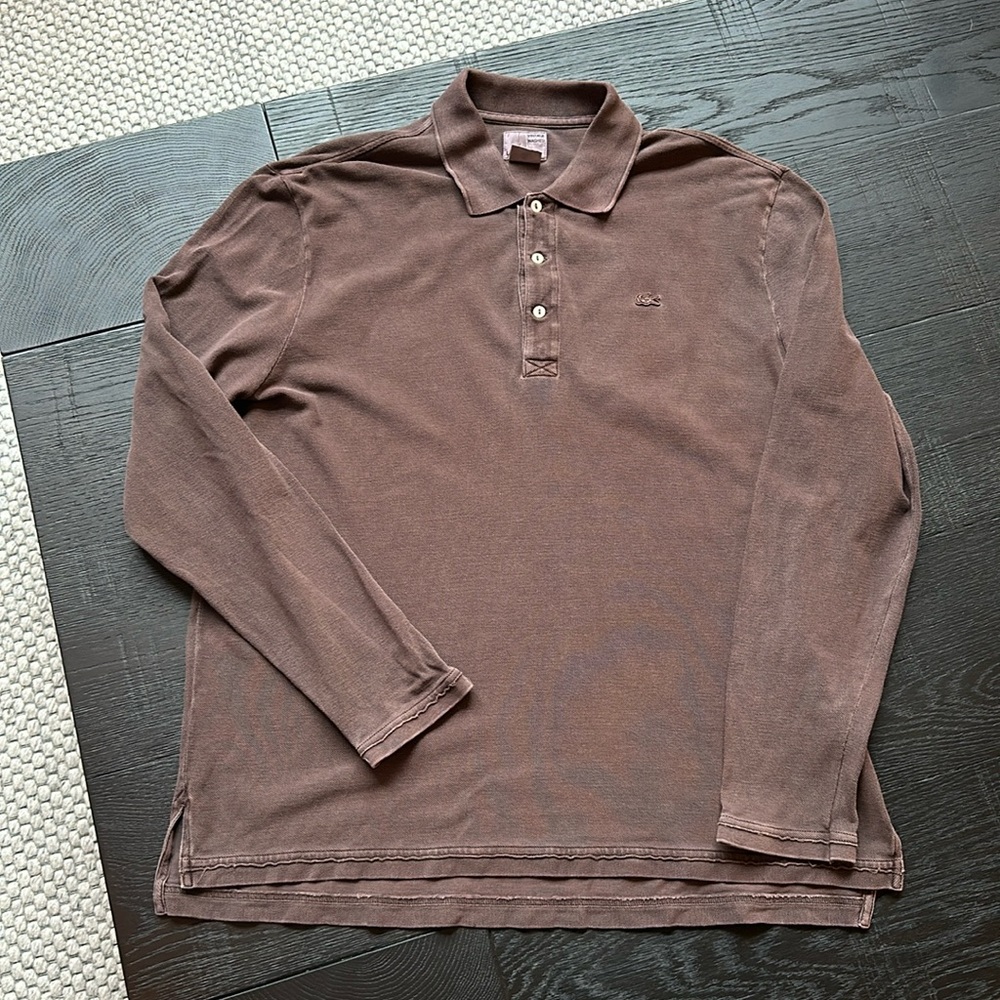 Lacoste 🐊 Men’s long sleeve vintage washed shirt